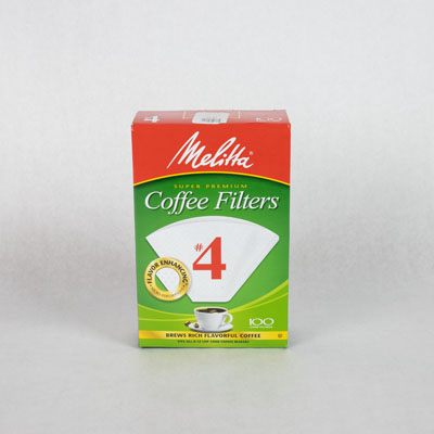 Melitta #4 Cone Filter - White 100 Count